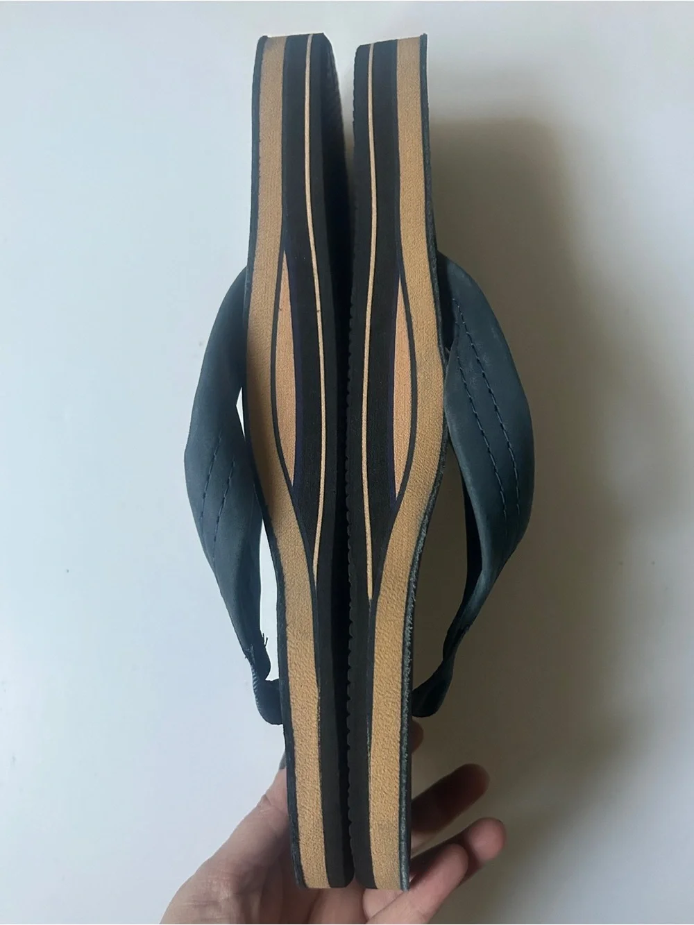 Rainbow Men’s Leather Sandals Flip Flops